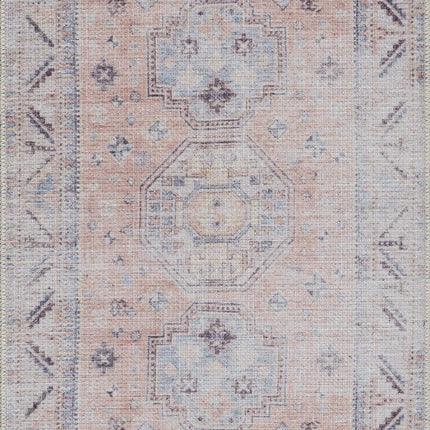 Morcott Peach Washable Area Rug Rugs TriadCommerceInc