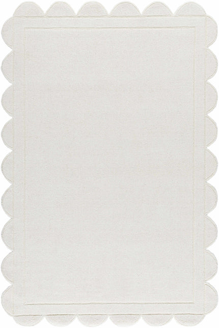 Uhuro White Geometric Area Rug Rugs TriadCommerceInc 5' x 7'6" Rectangle