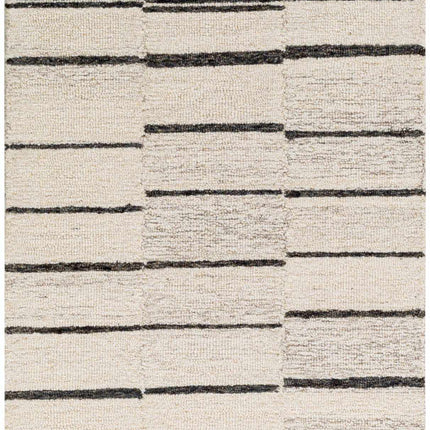 Moorebank Black Striped Wool Rug Rugs TriadCommerceInc 2'6" x 10' Runner