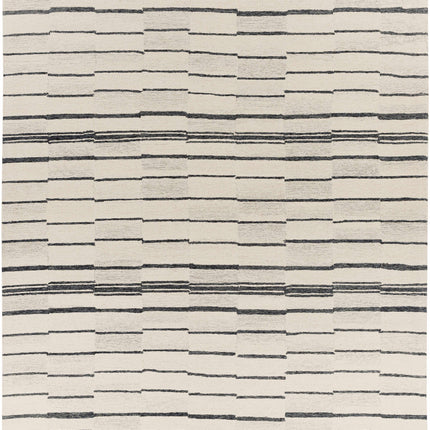 Moorebank Black Striped Wool Rug Rugs TriadCommerceInc 8' x 10' Rectangle