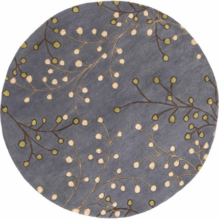 Elsu Brown Beige Wool Rug Rugs TriadCommerceInc 6' Round