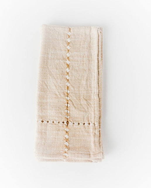 Pulled Cotton Napkins Cloth Napkins TriadCommerceInc Rattan Set of 2