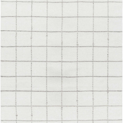 Nissa White Gray Checkered Wool Rug Rugs TriadCommerceInc 5' x 7'6" Rectangle
