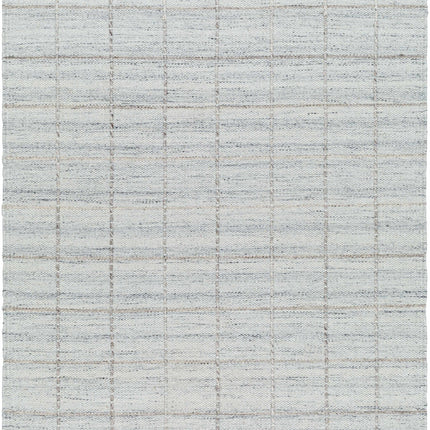 Nissa Light Gray Checkered Wool Rug Rugs TriadCommerceInc 5' x 7'6" Rectangle