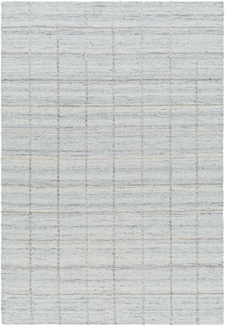 Nissa Light Gray Checkered Wool Rug Rugs TriadCommerceInc 5' x 7'6" Rectangle