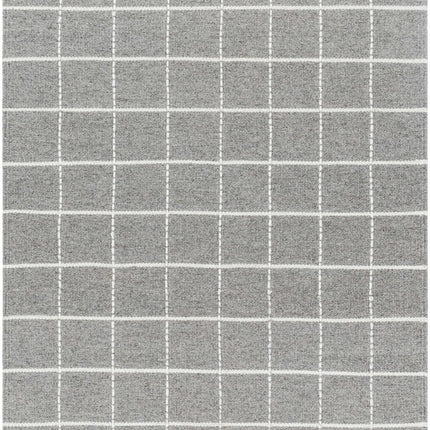 Nissa Gray Checkered Wool Rug Rugs TriadCommerceInc 5' x 7'6" Rectangle