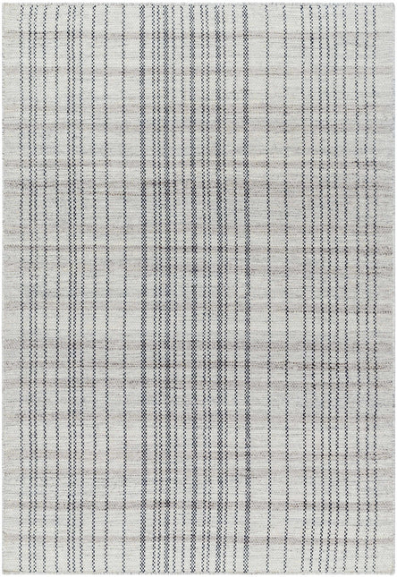 Nissa Gray Blue Checkered Wool Rug Rugs TriadCommerceInc 5' x 7'6" Rectangle