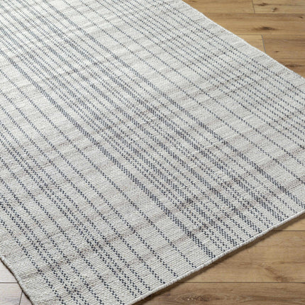 Nissa Gray Blue Checkered Wool Rug Rugs TriadCommerceInc