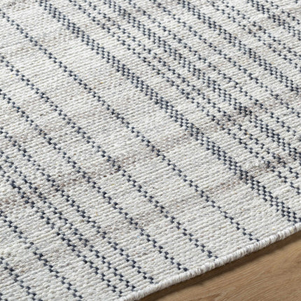 Nissa Gray Blue Checkered Wool Rug Rugs TriadCommerceInc