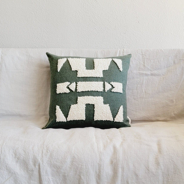Ndebele Forest Green Throw Pillow Throw Pillows & Blankets TriadCommerceInc