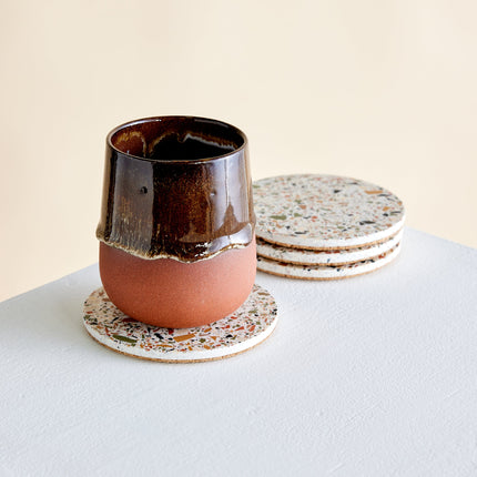 Neutral Terrazzo Coasters - Set of 4 Décor TriadCommerceInc