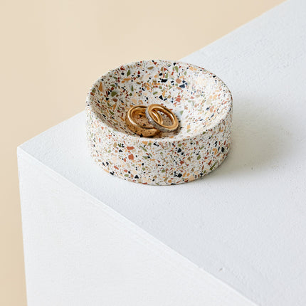 Neutral Terrazzo Trinket Bowl Décor TriadCommerceInc