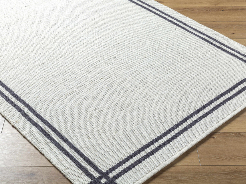 Nimue Bordered Wool Rug Rugs TriadCommerceInc