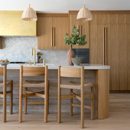 Nonna Counter Stool - Warm Oak Counter Stools TriadCommerceInc