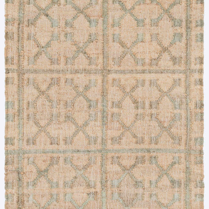 Rice Dusty Sage Fringed Jute Carpet Rugs TriadCommerceInc 2'6" x 8' Runner