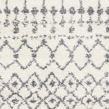 Navassa White/Gray Trellis Plush Rug Rugs TriadCommerceInc