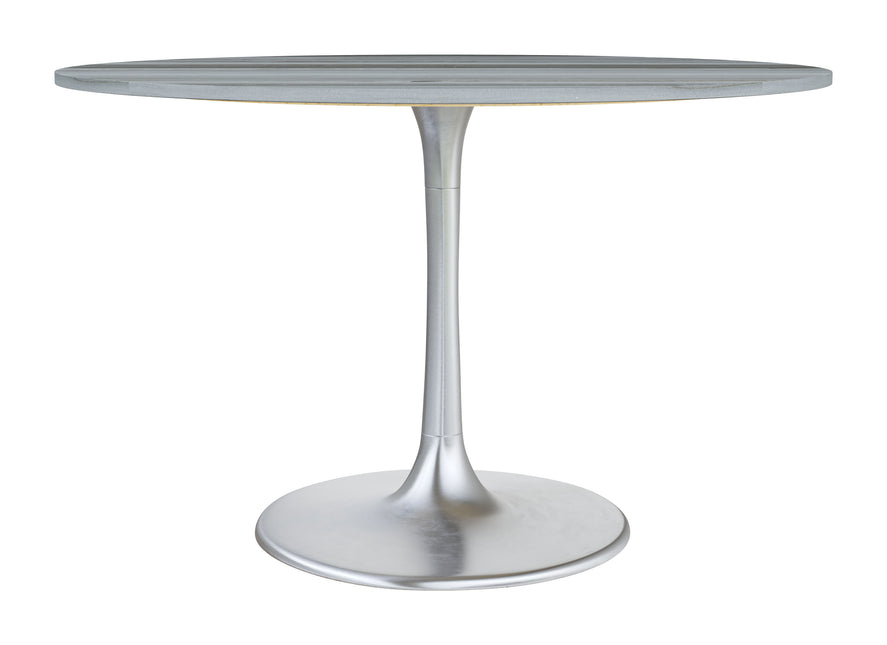 Star City Dining Table Gray & Silver Tables TriadCommerceInc   