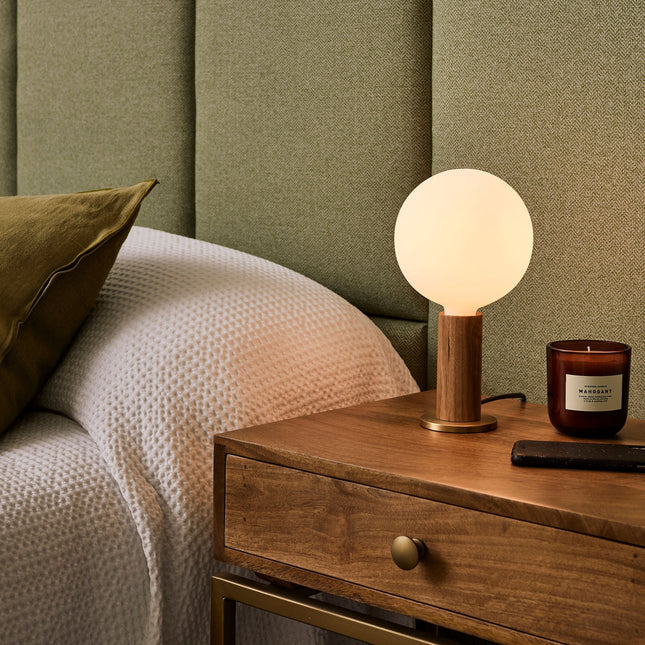 Knuckle Table Lamp in Walnut + Sphere IV Home Decor > Lighting > Lamp > Table Lamps TriadCommerceInc
