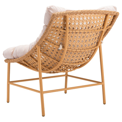 Merilyn Accent Chair Beige & Natural Seating TriadCommerceInc   