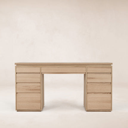 Ojai Vanity Desk Desks TriadCommerceInc White Oak Wood
