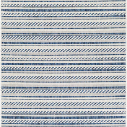 Olin White&Blue Striped Nordic Rug Rugs TriadCommerceInc