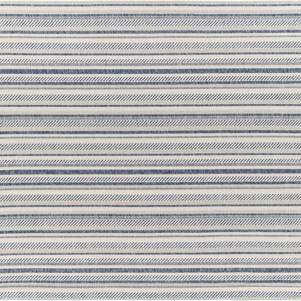 Olin White&Blue Striped Nordic Rug Rugs TriadCommerceInc 6'7" Square