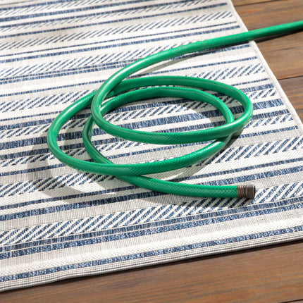 Olin White&Blue Striped Nordic Rug Rugs TriadCommerceInc