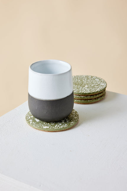 Olive Terrazzo Coasters - Set of 4 Décor TriadCommerceInc