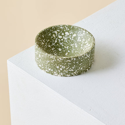 Olive Green Terrazzo Trinket Bowl Décor TriadCommerceInc