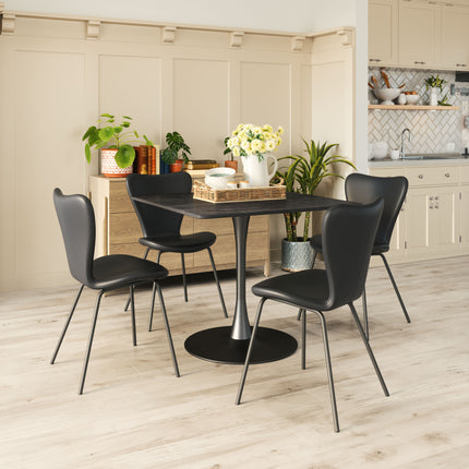 Torlo Dining Chair (Set of 2) Black Chairs TriadCommerceInc   