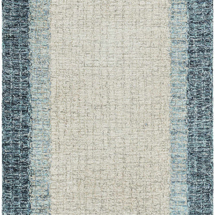 Padada Green Bordered Cream Wool Rug Rugs TriadCommerceInc 2'6" x 8' Runner