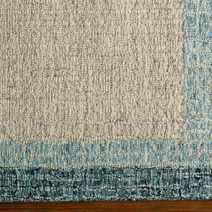 Padada Green Bordered Cream Wool Rug Rugs TriadCommerceInc