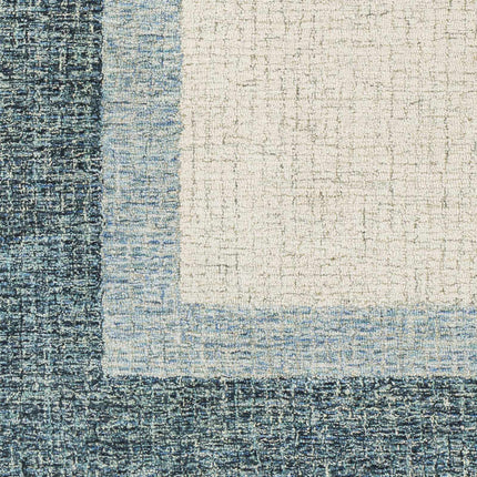 Padada Green Bordered Cream Wool Rug Rugs TriadCommerceInc