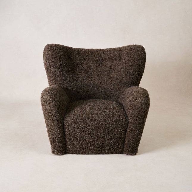 Papa Teddy Chair - Mocha Boucle Arm Chairs, Recliners & Sleeper Chairs TriadCommerceInc