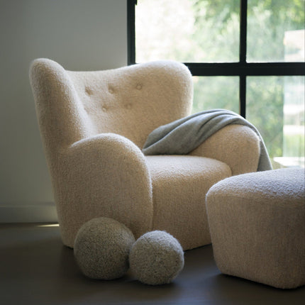 Papa Teddy Chair - White Boucle Arm Chairs, Recliners & Sleeper Chairs TriadCommerceInc