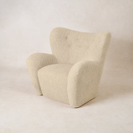 Papa Teddy Chair - White Boucle Arm Chairs, Recliners & Sleeper Chairs TriadCommerceInc