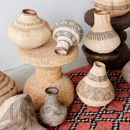 Patterned Binga Nongo Gourd Woven Basket Baskets & Vessels TriadCommerceInc