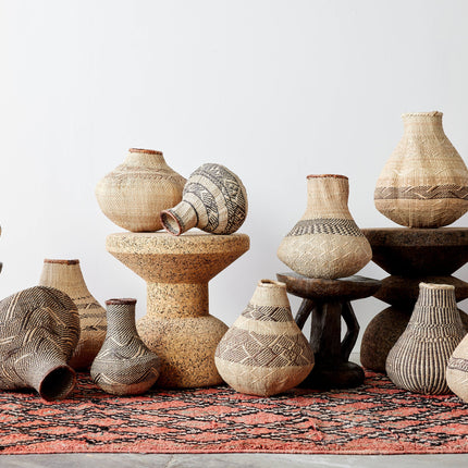 Patterned Binga Nongo Gourd Woven Basket Baskets & Vessels TriadCommerceInc