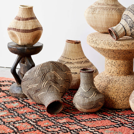 Patterned Binga Nongo Gourd Woven Basket Baskets & Vessels TriadCommerceInc