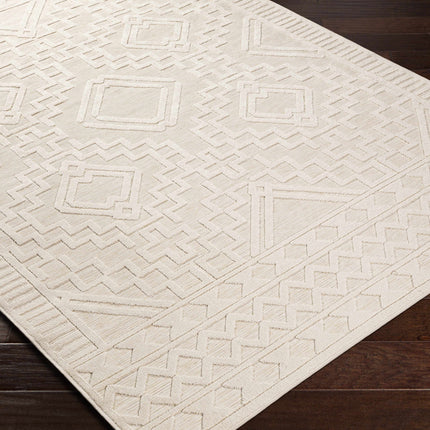 Plumtree 3D White Outdoor Rug Rugs TriadCommerceInc