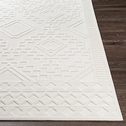 Plumtree 3D White Outdoor Rug Rugs TriadCommerceInc
