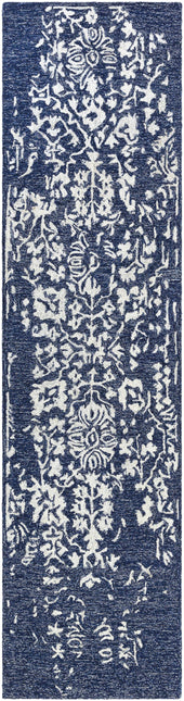 Poole Navy Wool Area Carpet Rugs TriadCommerceInc 2'6" x 10' Runner