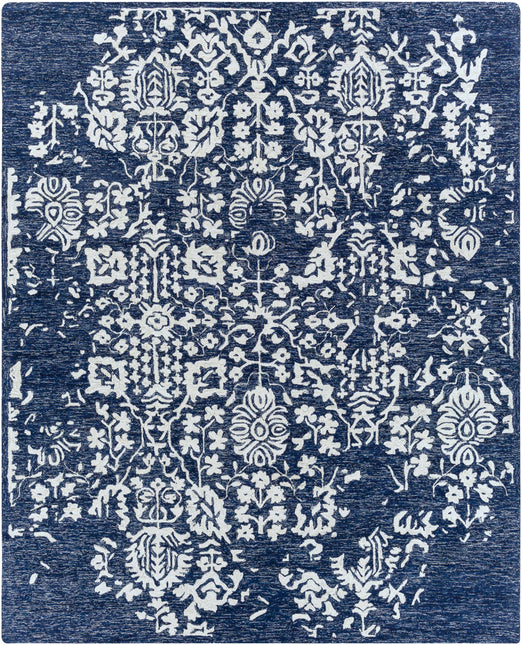 Poole Navy Wool Area Carpet Rugs TriadCommerceInc 8' x 10' Rectangle