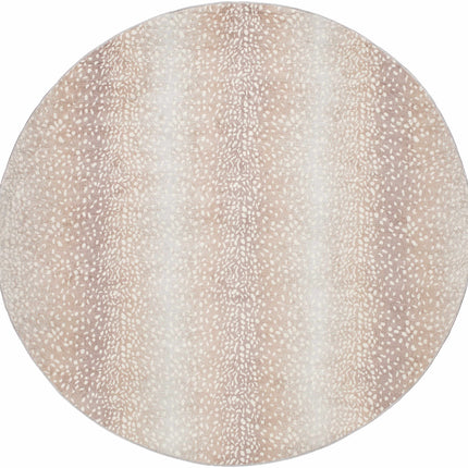 Pointblank Tan Leopard Print Rug Rugs TriadCommerceInc 6'7" Round