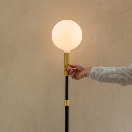 Poise Adjustable Floor Lamp in Brass Floor Lamps TriadCommerceInc