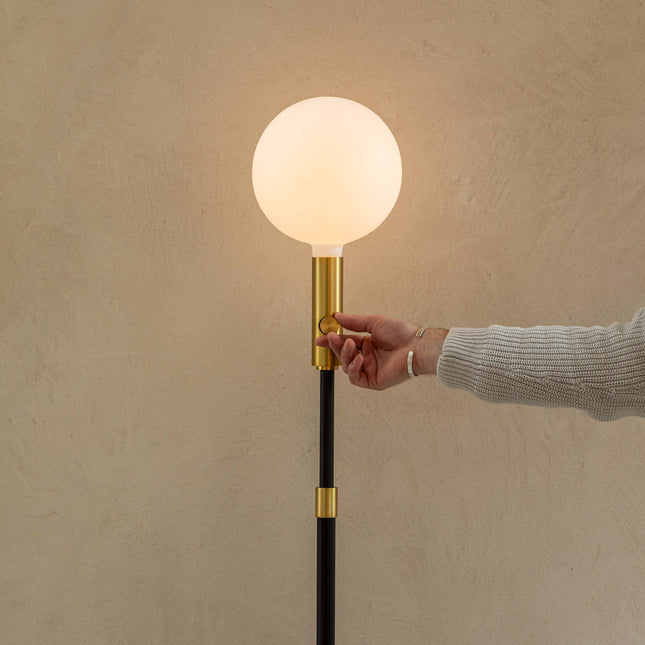 Poise Adjustable Floor Lamp in Brass Floor Lamps TriadCommerceInc