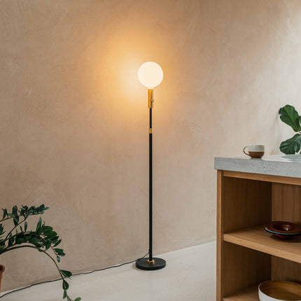 Poise Adjustable Floor Lamp in Brass Floor Lamps TriadCommerceInc