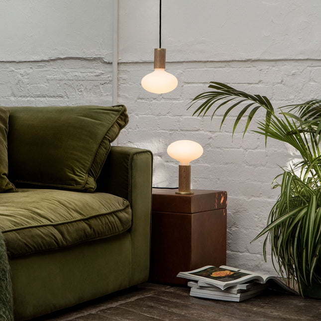 Oval Dim to Warm Pendant Light in Oak Home Decor > Lighting > Ceiling Lights > Pendant Lights TriadCommerceInc