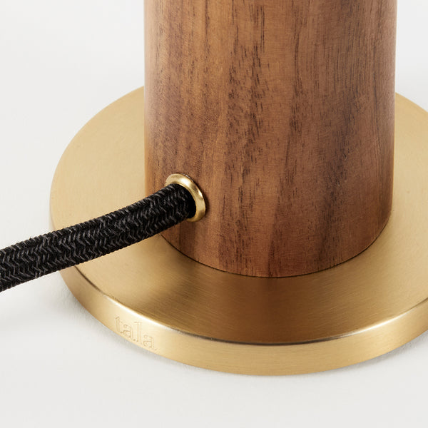 Knuckle Table Lamp in Walnut + Enno Table Lamps TriadCommerceInc
