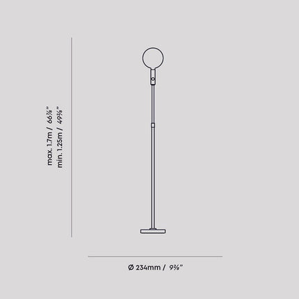Poise Adjustable Floor Lamp in Graphite Floor Lamps TriadCommerceInc